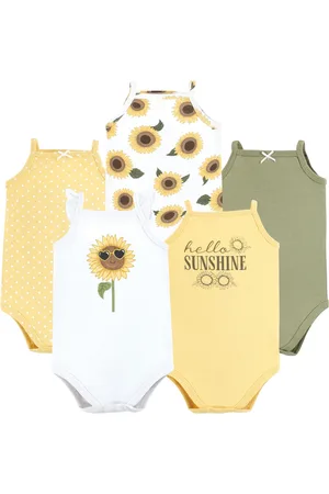 Hudson Baby Girls Hudson Cotton Sleeveless Bodysuits Shark Types, 3-6 Months