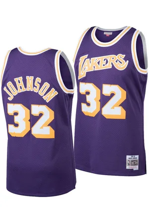 Mitchell & Ness Big Boys Magic Johnson Los Angeles Lakers Hardwood Classic Swingman Jersey - Purple/Gold