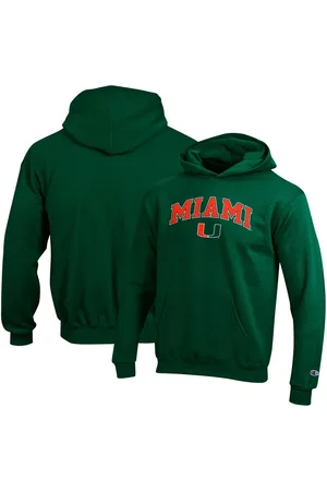 Champion Big Boys and Girls Miami Hurricanes Campus Pullover Hoodie