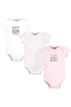 Hudson Baby Girls Hudson Cotton Bodysuits, , Preemie