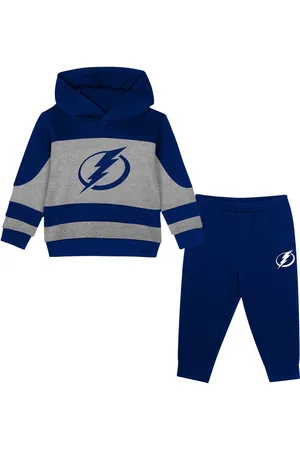 Outerstuff Toddler 2-Piece Blue/Heather Gray Tampa Bay Lightning Puck Hero Fleece Hoodie and Sweatpants Set - Blue, Heather Gray