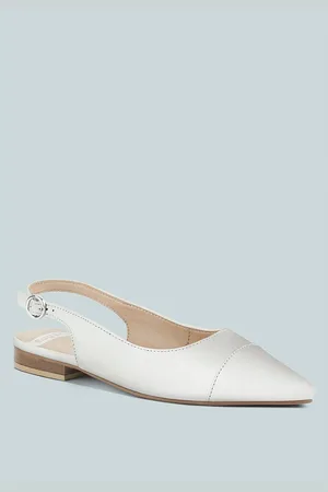 RAG & CO Uwaha Genuine Leather & Real Suede Slingback Flats