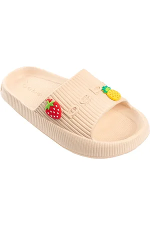Bebe Little and Big Girls Fun and Stylish Platform with Logo and Charms Slides