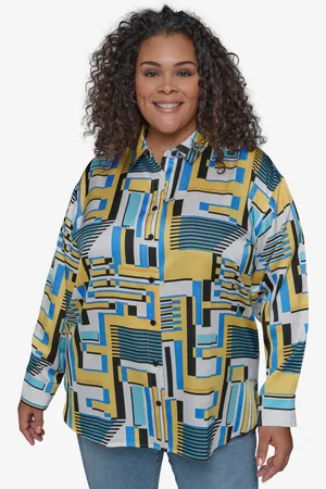 Karl Lagerfeld Plus Size Oversize Button-Front Utility Blouse