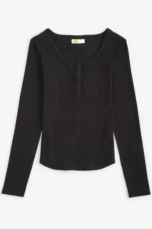 Epic Threads Girls Ribbed-Knit Long-Sleeve Henley, Created for Macy