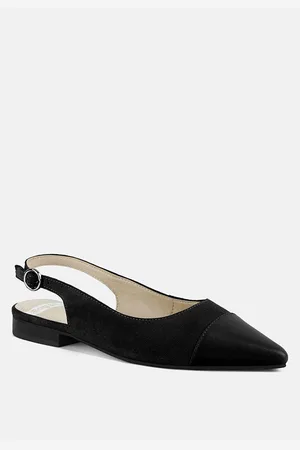 RAG & CO Uwaha Genuine Leather & Real Suede Slingback Flats
