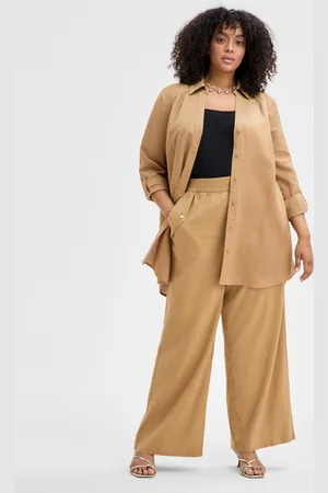 I.N.C. International Concepts Plus Size Pull-On Wide-Leg Pants, Exclusively at Macy