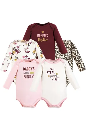 Hudson Baby Girls Hudson Cotton Long-Sleeve Bodysuits, Christmas Gift, 9-12 Months