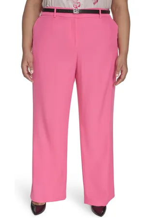 Calvin Klein Plus Size Mid-Rise Wide-Leg Pants