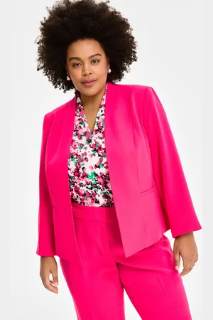 Kasper Plus Size Kiss-Front Long-Sleeve Blazer