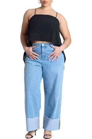 Eloquii Plus Size Cascading Crop Top