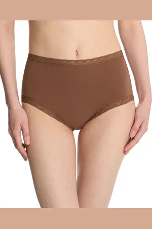 Natori Bliss Lace-Trim High Rise Cotton Brief Underwear 755058