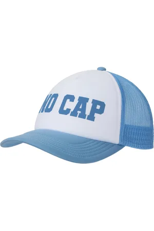Generic No Cap Blue & White Foam Trucker Hat - No cap blue white