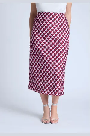 Eloquii Plus Size Geometric Sequin Skirt