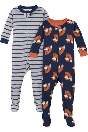 Gerber Toddler Boys 2-Pack Snug Fit Footed Cotton Pajamas