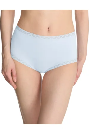 Natori Bliss Lace-Trim High Rise Cotton Brief Underwear 755058