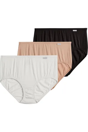 Jockey Elance Supersoft 3 Pack Cotton Brief Underwear 2073 - BLACK/LIGHT/IVORY