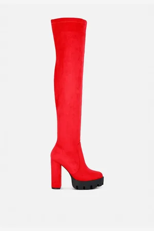 London Rag Maple faux suede Over the Knee boots