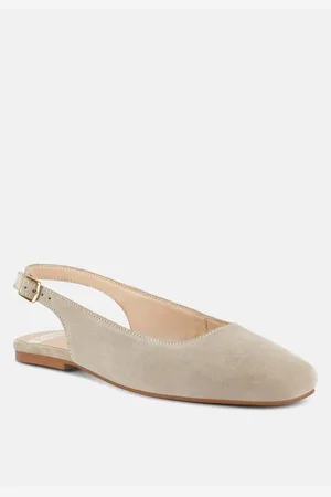 RAG & CO Sozani Genuine Suede Leather Slingback Flats