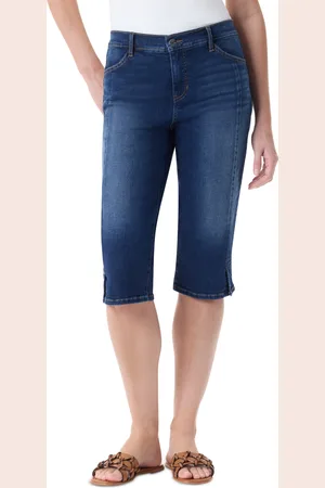Gloria Vanderbilt Petite Dalia Seamed Straight-Leg Denim Skimmer Jeans