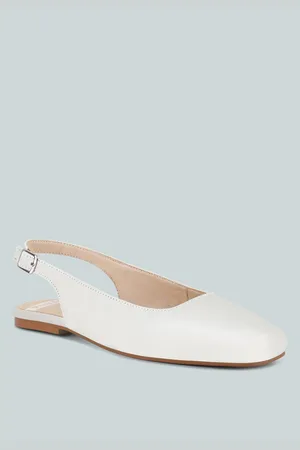 RAG & CO Sozani Genuine Suede Leather Slingback Flats