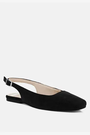 RAG & CO Sozani Genuine Suede Leather Slingback Flats