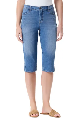 Gloria Vanderbilt Petite Dalia Seamed Straight-Leg Denim Skimmer Jeans