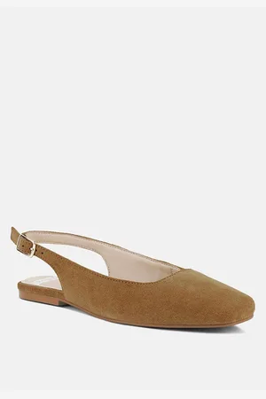 RAG & CO Sozani Genuine Suede Leather Slingback Flats