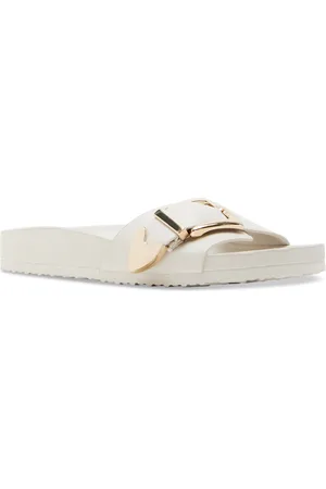 Madden Girl Brookk Buckled Footbed Slide Flat Sandals