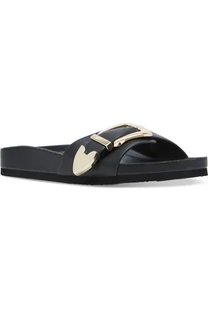 Madden Girl Brookk Buckled Footbed Slide Flat Sandals