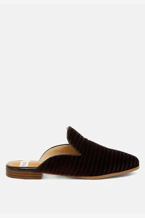 RAG & CO Ouzini Velvet Textured Slip On Mules