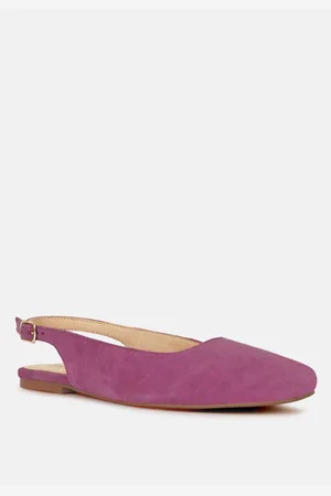 RAG & CO Sozani Genuine Suede Leather Slingback Flats