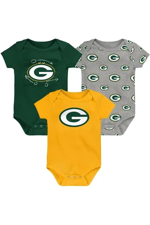 Outerstuff Baby Boys and Girls Bay Packers Team Starter Bodysuit, Set of 3