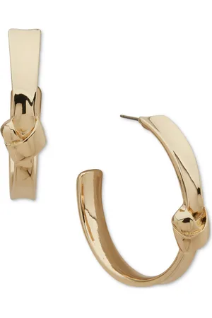 Anne Klein Tone Medium Knotted C-Hoop Earrings, 1"