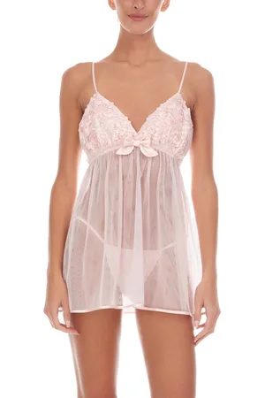 Flora By Flora Nikrooz Bellflower Babydoll Chemise 2pc Lingerie Set
