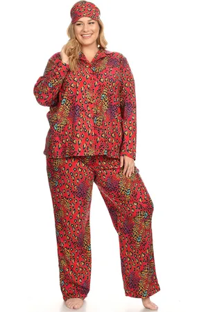 White Mark Plus Size 3-Piece Pajama Set