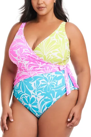 Bleu By Rod Beattie Plus Size Sock It To Me Tie-Side Swimsuit