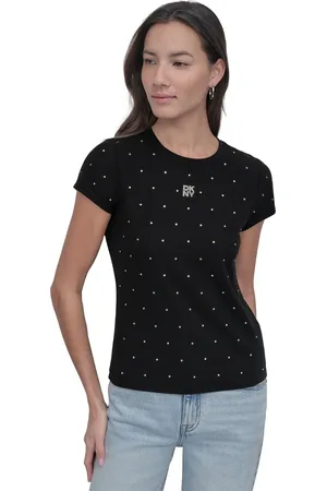 DKNY Petite Rhinestone-Embellished T-Shirt