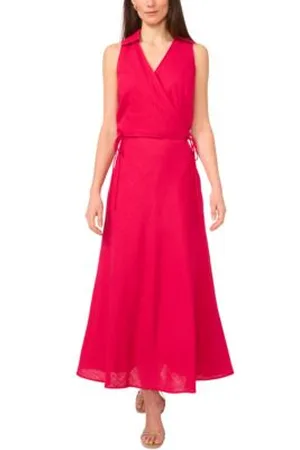 1. STATE Womens Collared Crossover Cropped Top A Line Maxi Skirt