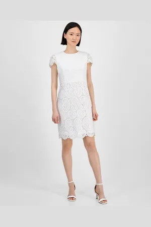Tahari ASL Tahari Petite Paisley Lace Cap-Sleeve Sheath Dress