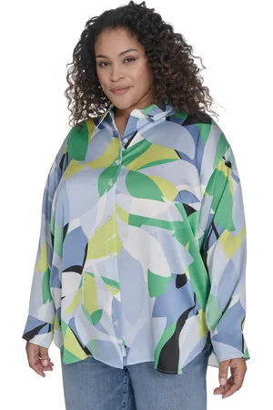 Karl Lagerfeld Plus Size Geometric Print Blouse