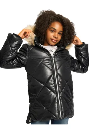Calvin Klein Toddler and Little Girls Diamond Quilt Puffer Jacket