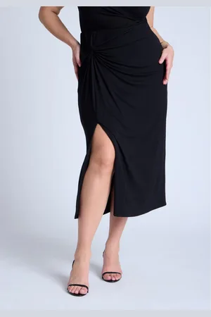 Eloquii Plus Size Twist Skirt With Slit