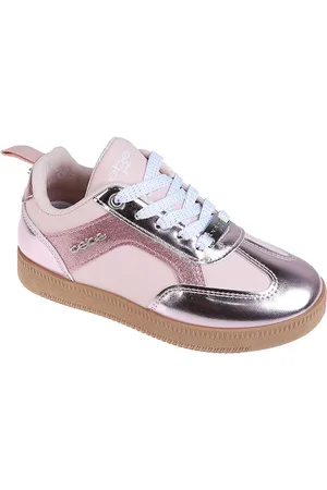 Bebe Little Girls Sparkly with Glitter Patent and Logo Rivets Sneakers