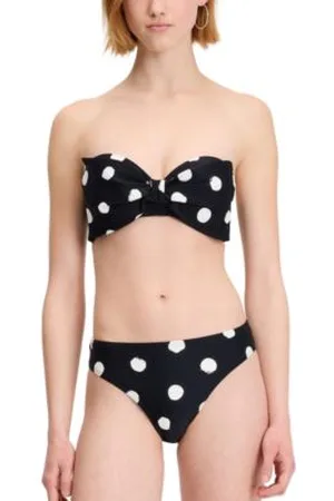 Kate Spade New York Womens Convertible Bow Bikini Top High Cut Bottoms