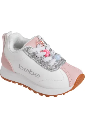 Bebe Toddler Girls Lace Charms Metallic Logo Shoe