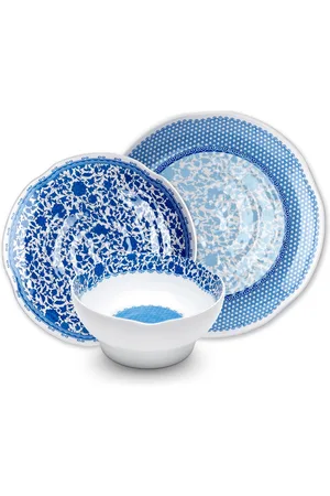 Dsquared2 Heritage Melamine 12PC Set - Blue/white