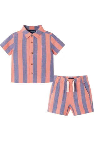 Andy & Evan Baby Boys & Blue Striped Buttondown Set