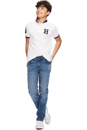 Tommy Hilfiger Toddler and Little Boys Striped Collar Embroidered Matt Polo