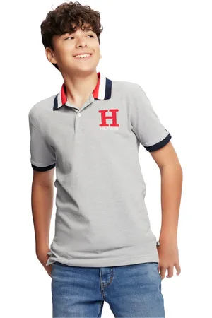 Tommy Hilfiger Toddler and Little Boys Striped Collar Embroidered Matt Polo
